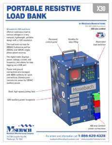 portable resistive load bank - Mosebach Manufacturing Company