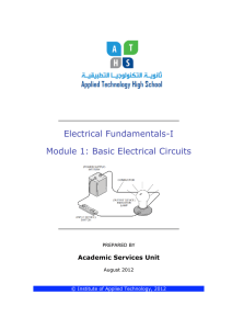 Electrical Fundamentals-I Module 1: Basic Electrical