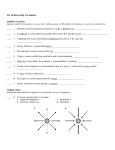 Ch 16 Electricity test reivew