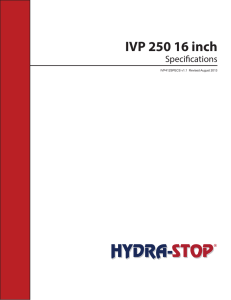 IVP 250 Written Specifications - Hydra-Stop