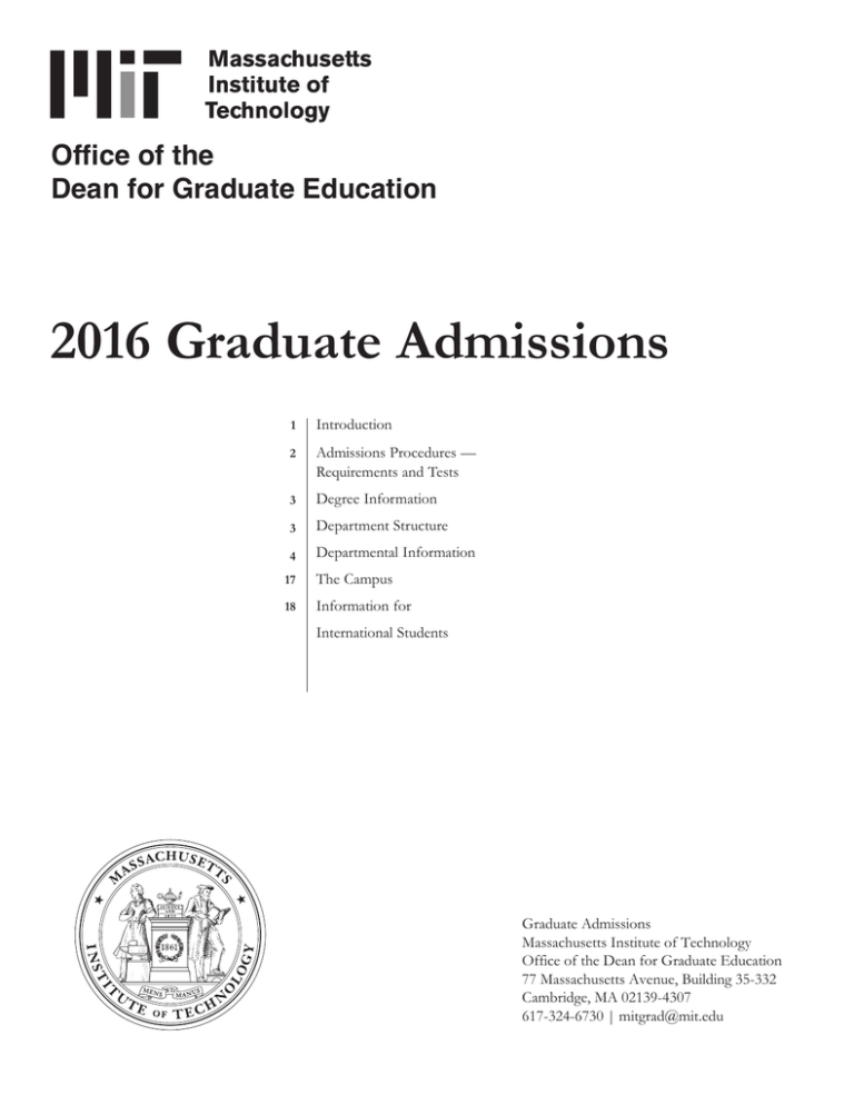 2016 Graduate Admissions