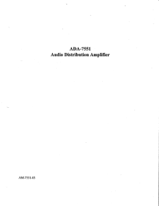 ADA-7551 Audio Distribution Amplifier - AV