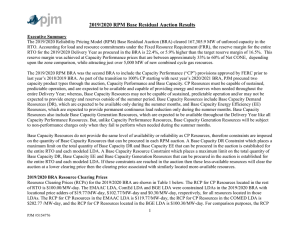 2019/2020 RPM Base Residual Auction Results