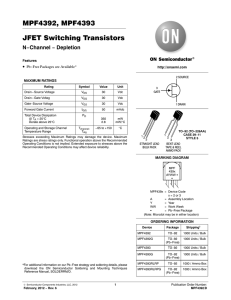 MPF4392 - N-Channel JFET Switching Transistors