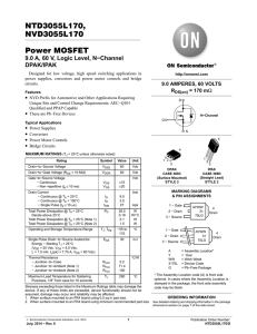 Power MOSFET, 9.0 A, 60 V, Logic Level, N