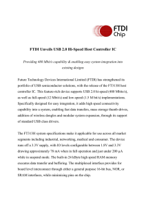 FTDI Unveils USB 2.0 Hi-Speed Host Controller IC