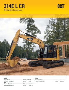 314E L CR Hydraulic Excavator Specifications