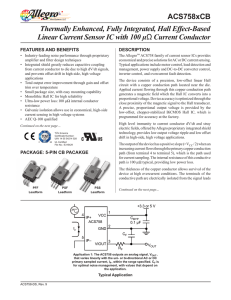 ACS758xCB Thermally Enhanced, Fully Integrated, Hall Effect