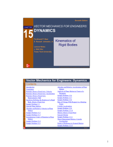 Vector Mechanics for Engineers: Dynamics