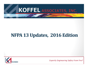 NFPA 13 Updates, 2016 Edition