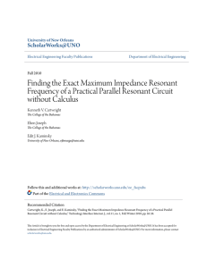 Finding the Exact Maximum Impedance Resonant Frequency of a