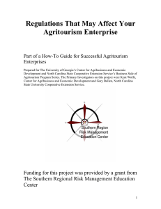 Regulations That May Affect Your Agritourism Enterprise