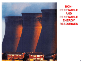 non-renewable and renewable energy resources