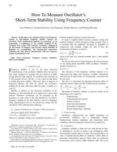 How To Measure Oscillator`s Short-Term Stability Using Frequency