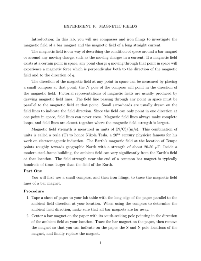 EXPERIMENT 10 FIELDS Introduction In this lab, you