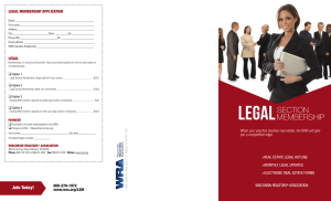 Legal Section Member Brochure A legal section membership can
