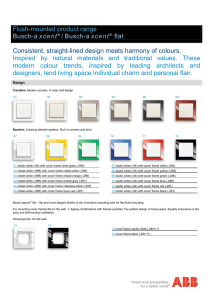 Flush-mounted product range Busch-a x cent - Busch