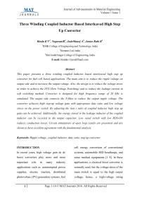 Three Winding Coupled Inductor Based Interleaved