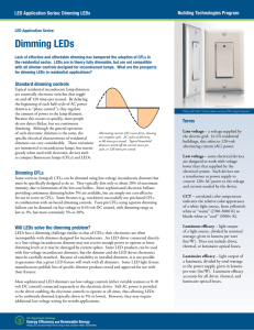 LED Application Series: Dimming LEDs