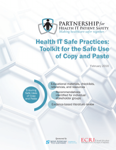 Health IT Safe Practices: Toolkit for the Safe Use of