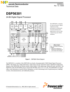 DSP56301 Technical Data Sheet