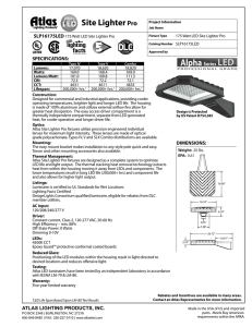 SLP16175LED Cut Sheet - Atlas Lighting Products