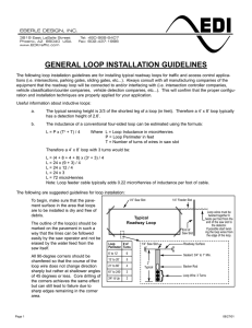 Inductive Loop Installation Guide I