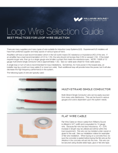 Loop Wire Selection Guide