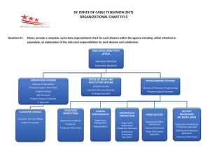 DC OFFICE OF CABLE TELEVISION (OCT) ORGANIZATIONAL