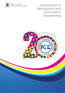 MAE Prospectus - Department of Mechanical and Automation
