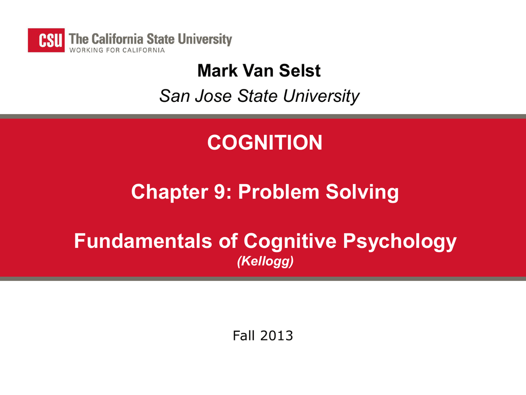 problem solving cognitive psychology