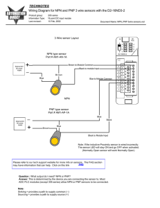 Wiring diagram for NPN and PNP 3 wire sensors and D2-16ND3-2