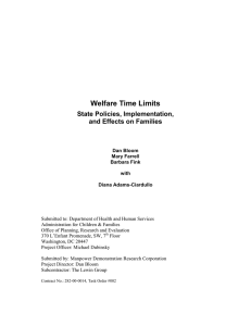 Welfare Time Limits