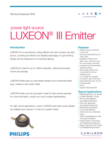 Luxeon III Emitter Technical Datasheet
