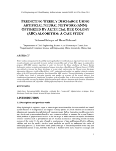 predicting weekly discharge using artificial neural network