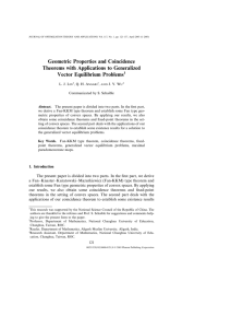 Geometric Properties and Coincidence Theorems with Applications