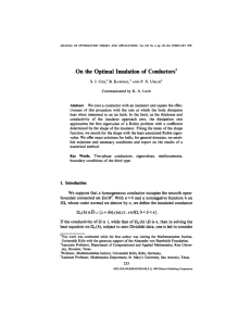 On the Optimal Insulation of Conductors