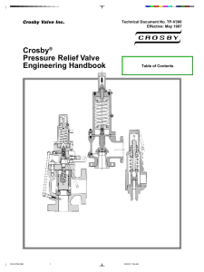 Pressure Relief Valve Engineering Handbook