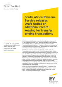 South Africa Revenue Service releases Draft Notice on additional