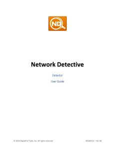 Network Detective Detector User Guide