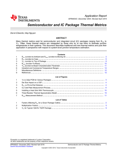 Semiconductor and IC Package Thermal Metrics