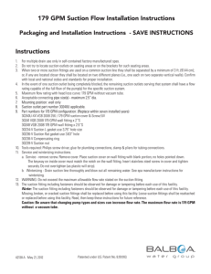 179 GPM Suction Flow Installation Instructions Instructions