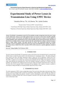 Experimental Study of Power Losses in Transmission Line Using