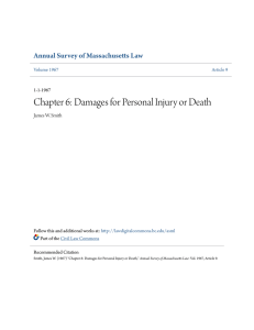 Chapter 6: Damages for Personal Injury or Death