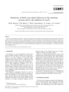 Sensitivity of SnO2 non-ohmic behavior to the sintering process and