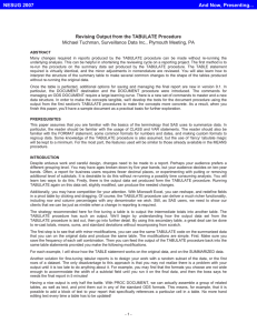 Revising Output from the TABULATE Procedure