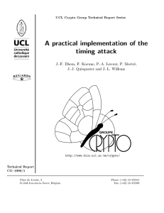 A practical implementation of the timing attack