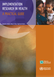 a practical guide implementation research in health