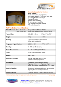 RV1 Technical Specification