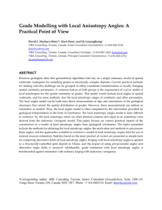 Grade Modelling with Local Anisotropy Angles: A Practical Point of